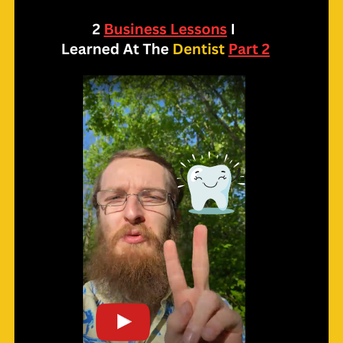 Man holding 2 fingers up to symbolize 2 business lessons he learned.